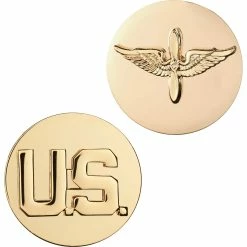 Coupon 🎉 Army US & Aviation Sta-Brite Pin-On 💯