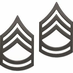 Promo ⭐ Army Sergeant First Class Sta-Brite Black Pin-On 🤩