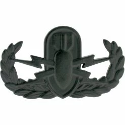 Discount ⭐ Ira Green, Inc Army Basic Explosive Ordnance Badge Sta-Black Pin-On ⭐