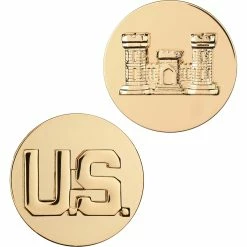 New 😉 Army US & Engineer Sta-Brite Pin-On ⌛