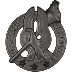 Outlet 🧨 Army Recruiter Sta-Brite Senior Brown Pin-On 🎁