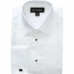 Cheap ✨ Other Brands Commercial Men's White Formal Tuxedo Pleated 👗 Dress 👚 Shirt ⌛