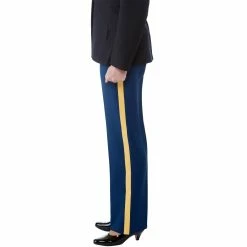 Hot Sale 😉 Commercial Army Officer And Senior Enlisted 👩 Women's Blue Slacks With Gold Braid (ASU) 😍 -Deals Miliay Store unnamed file 735
